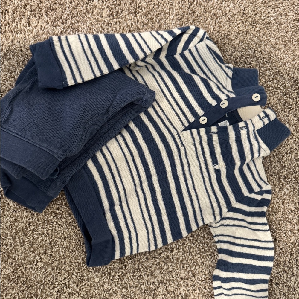 Baby Ralph Lauren Striped Cotton Pullover & Pant Set 12M